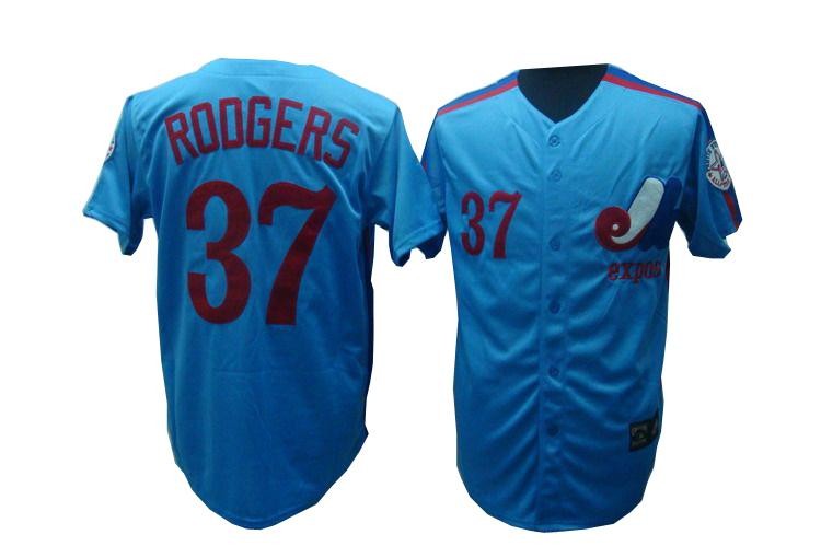 80% Discount Montreal Expos 37 Steve Rodgers Blue MLB Jersey